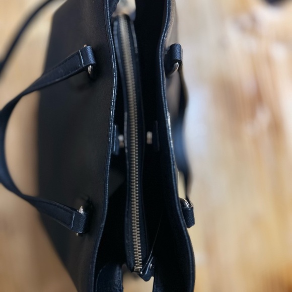 Kate Spade Black Leather Tote Bag - Picture 4 of 12